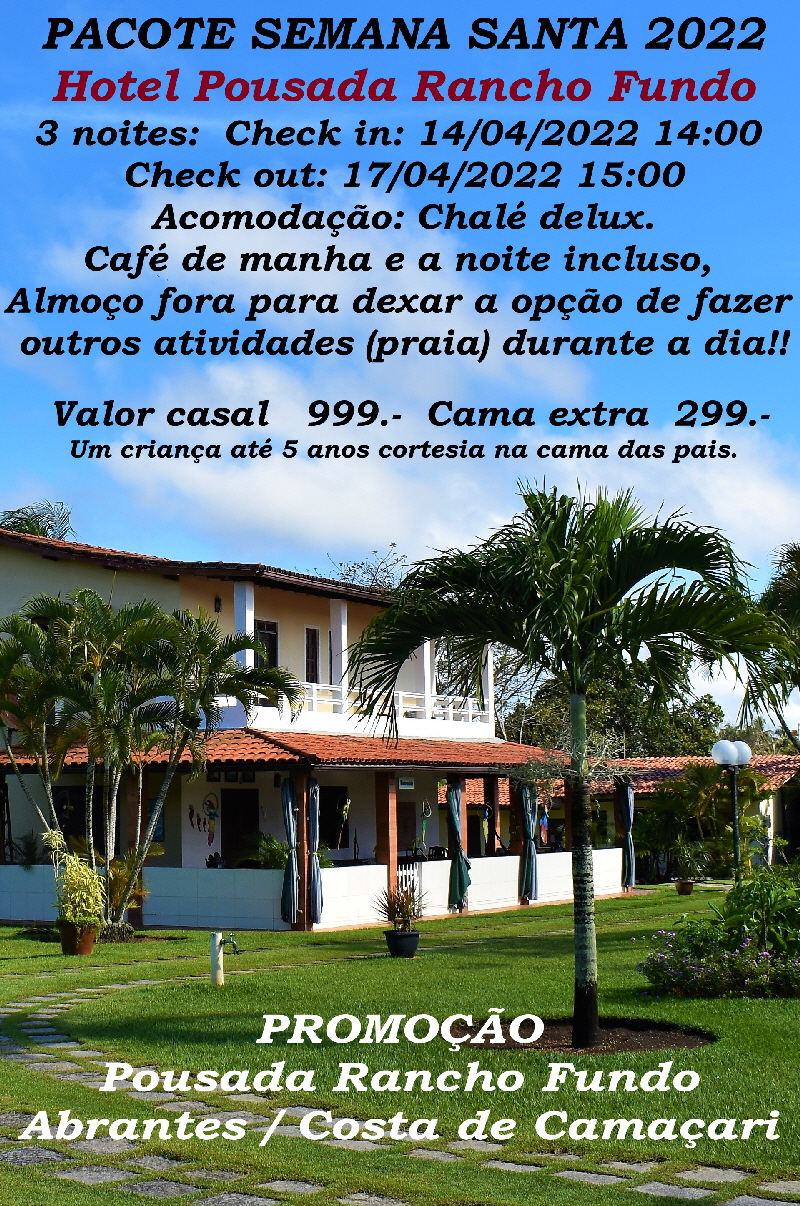 Pacote semana santa Salvador e Camaçari 2022